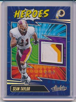    Sean Taylor 2025 Absolute Absolute Heroes Memorabilia Gold 21/99 JSY #