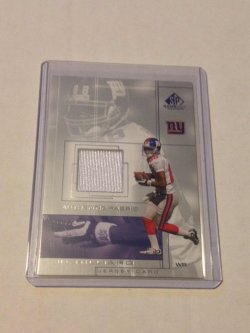 MICHAEL STRAHAN 2007 UD SP ROOKIE THREADS DUAL GAME USED JERSEY PATCH NY  GIANTS