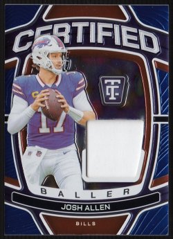 2024  Totally Certified Certified Baller Jerseys Mirror Blue Josh Allen
