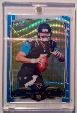 2014  Chrome Blake Bortles ROOKIE BLUEWAVE Refractor