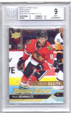 2016-17 Upper Deck Series 1 Nick Schmaltz Young Gun High Gloss