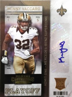 2013  Playoff Contenders Kenny Vaccaro Playoff Ticket Variation
