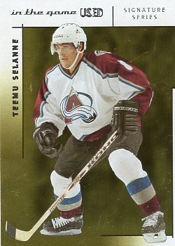 2003/04 In The Game Used Signature Series Gold Selanne /50