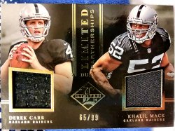 2014 Panini Limited Derek Carr/Khalil Mack Dual Partnership Materials