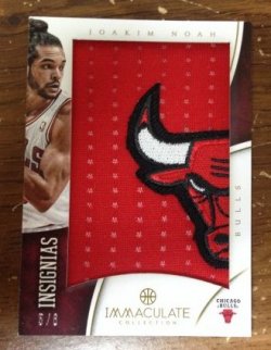 2013 Panini Immaculate Joakim Noah Insignias Bull Face Logo /6