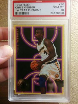 1993-94 Fleer Chris Webber 1st Year Phenom RC PSA 10 Gem Mint