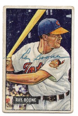 1951 Bowman  1951 Ray Boone auto 6/5/25