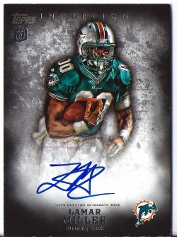 2012 Topps Inception Rookie Autographs Lamar Miller