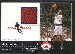 2001-02 Fleer Shoebox Sole of the Game Ball Chris Webber #ed 108/300