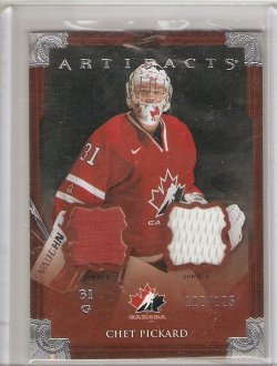 2013 Upper Deck Artifacts Chet Pickard Team Canada Dual Jersey