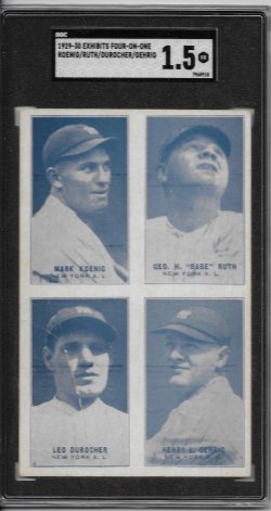 1929-30  Exhibits 1929-39 Ruth..... SGC 1.5