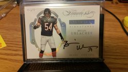 2016 Panini Flawless legendary signatures Brian urlacher auto 1/1