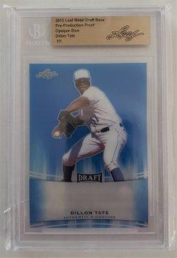 2015 Leaf Metal Draft (Pre-Production Proof) -  Blue Opaque: Dillon Tate