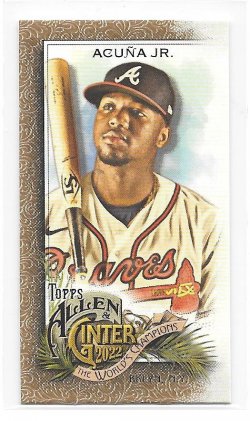 2022 Topps Topps Allen and Ginter Mini Gold Border Ronald Acuna, Jr.