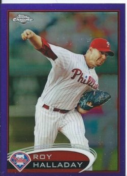 2012 Topps Roy Halladay Chrome Purple Refractor  