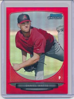    Daniel Watts 2013 Bowman Chrome Prospects Red Refractor /5