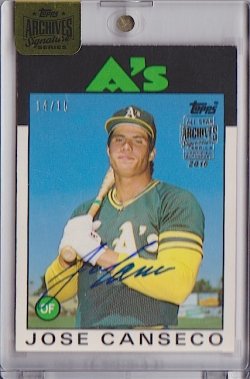 2016 Topps Topps Archives Signature Series  Jose Canseco 1986 Autograph