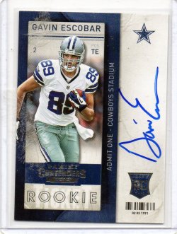 2013 Panini Contenders Gavin Escobar Rookie Ticket