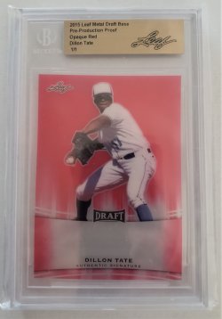 2015  Leaf Metal Draft (Pre-Production Proof) - Red Opaque: Dillon Tate