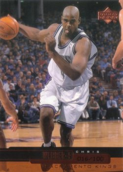 1999-00 Upper Deck Bronze Chris Webber #ed 16/100