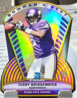 2014 Bowman Chrome Teddy Bridgewater Bowmans Best Die-Cut Gold Refractor