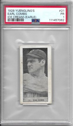 1928  Yuengling 1928 Earle Combs SGA 1