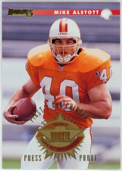 Mike Alstott football card (Purdue Boilermakers) 1996 Upper Deck