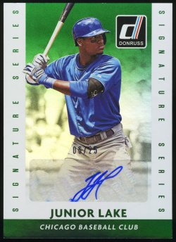 2015 Donruss Signature Series Green Junior Lake