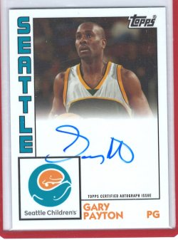 2020 Topps Seattle Childrens Hospital Set Gary Payton Autograph