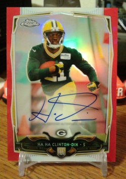 2014 Topps Chrome RED Refractor Autograph HaHa Clinton-Dix