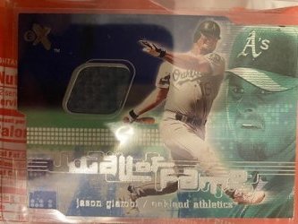 2001 Fleer ex wall of fame relics jason giambi