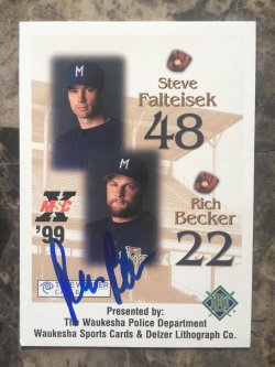 1999 Brewers Safety Rich Becker TTM-MIL