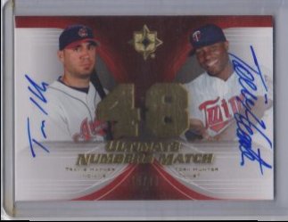 2007 Upper Deck ultimate collection torii hunter travis hafner