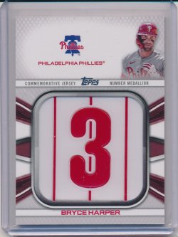 Bryce Harper 2022 Topps Commemorative Player Jersey Number Medallions