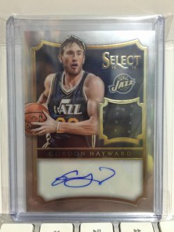 2015 Panini Select Gordon Hayward Autograph Materials