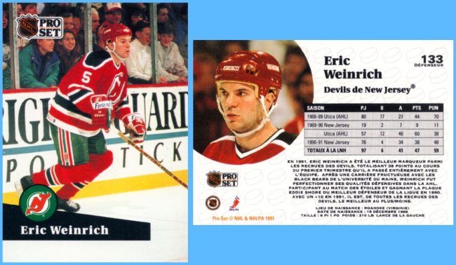 Eric Weinrich Hockey Card Database Wiki Fandom