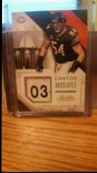 2016 Panini Canton absolutes  Brian urlacher laundry tag 7/15