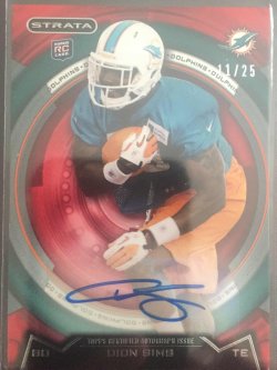 2013 Topps Strata Retail Dion Sims Ruby Auto 11/25 RC