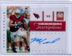 2012 Panini Elite Michael Floyd Blue Ink Inscriptions