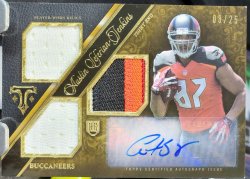 2014 Topps Triple Threads Austin Seferian-Jenkins Rookie Relic Autograph Gold Parallel
