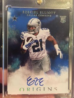 2016 Panini Origins Ezekiel Elliott RC Auto Blue/25