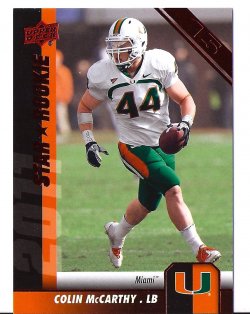 2011 Upper Deck 15 Stripe Colin Mccarthy