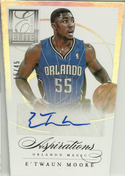 2012-13 Panini Elite Series ETwaun Moore Aspirations RC Auto