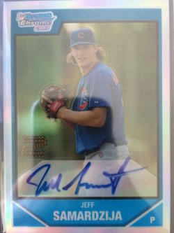 2007 Bowman Chrome Jeff Samardzija Refractor BC227 168/500