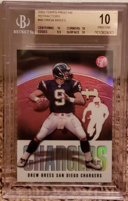 2003 Topps Pristine Refractor Drew brees 