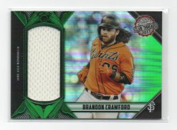 2022 Topps Topps Chrome Club Threads Relics Green Refractors Brandon Crawford