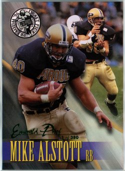 Mike Alstott football card (Purdue Boilermakers) 1996 Upper Deck