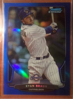 2013 Bowman Chrome Blue Refractor Ryan Braun