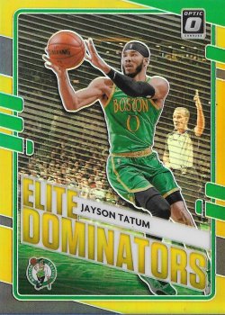 2020-21 Donruss Optic Elite Dominators Gold Jayson Tatum #ed 2/10