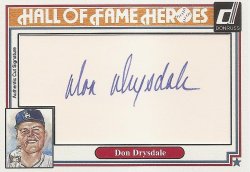 2015  Custom Hall of Fame Heroes Autographs Don Drysdale